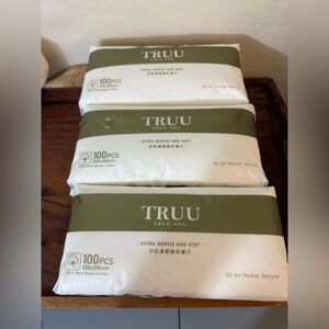 3✖️Truu 100% Plant based 100% cotton cleansing towel extra Gentle Soft FaceTowel